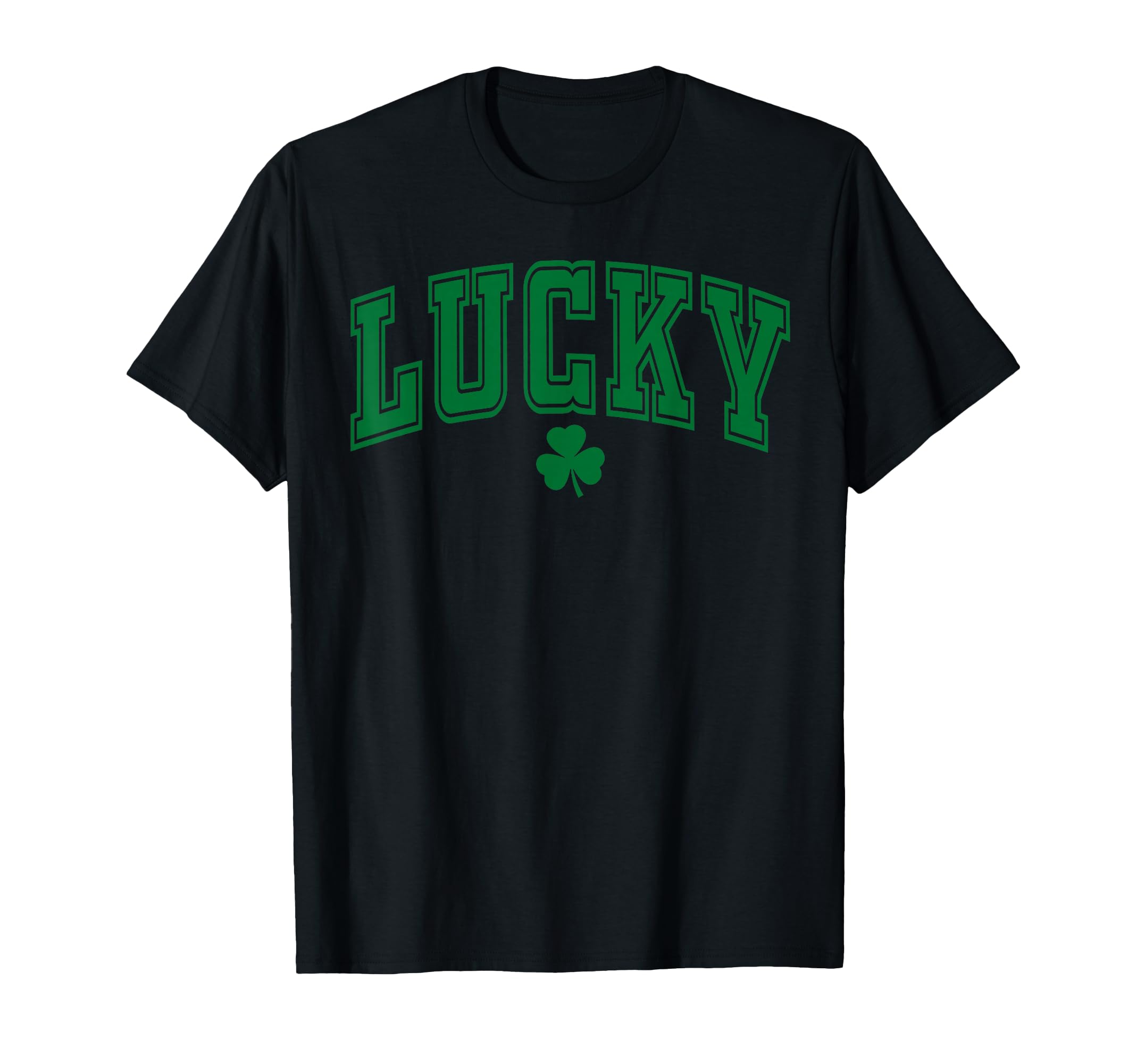 St. Patrick's Day Lucky Shamrock T-Shirt featuring a vibrant shamrock design, ideal for festive wear.