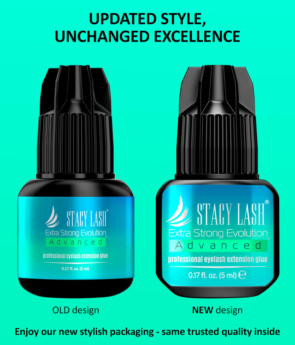 STACY LASH 1-second dry time is shown for efficient lash placements.