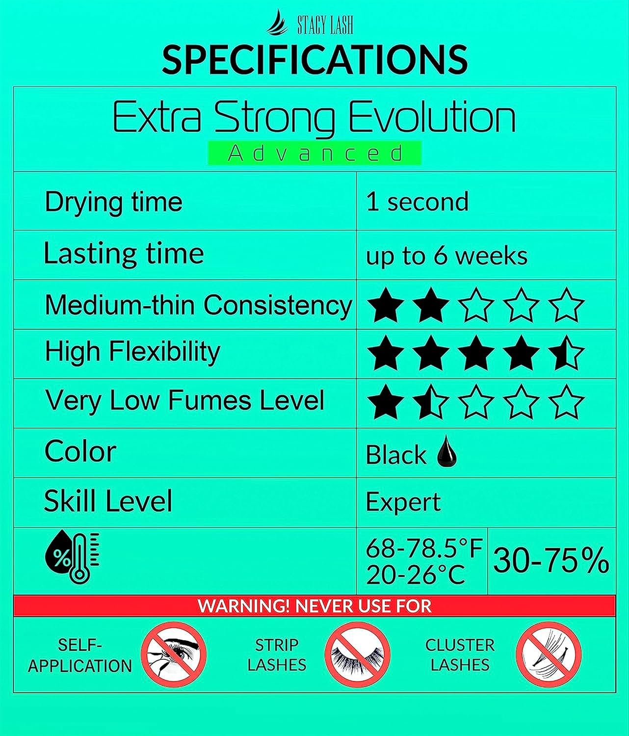STACY LASH provides up to six weeks retention in professional lash services.