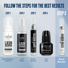 Stacy Lash Bonder packaging hygienic display emphasizes clean handling