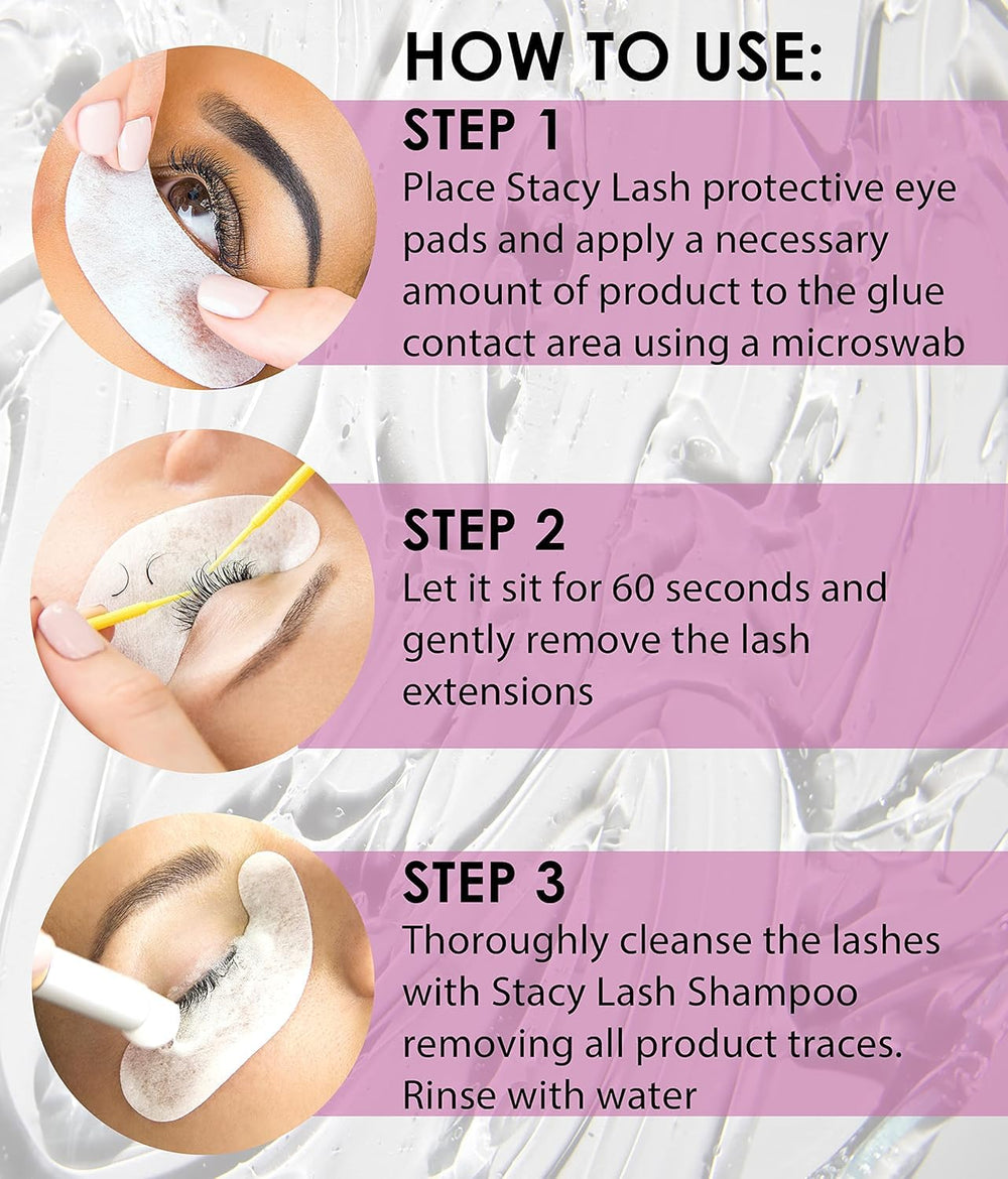 STACY LASH convenient cap and applicator for control.