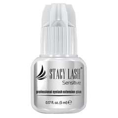 STACY LASH Sensitive glue bottle closeup for professional adhesion.