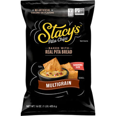 Stacy’s Pita Chips Multigrain bag front with crunchy pita texture for on-the-go snacking