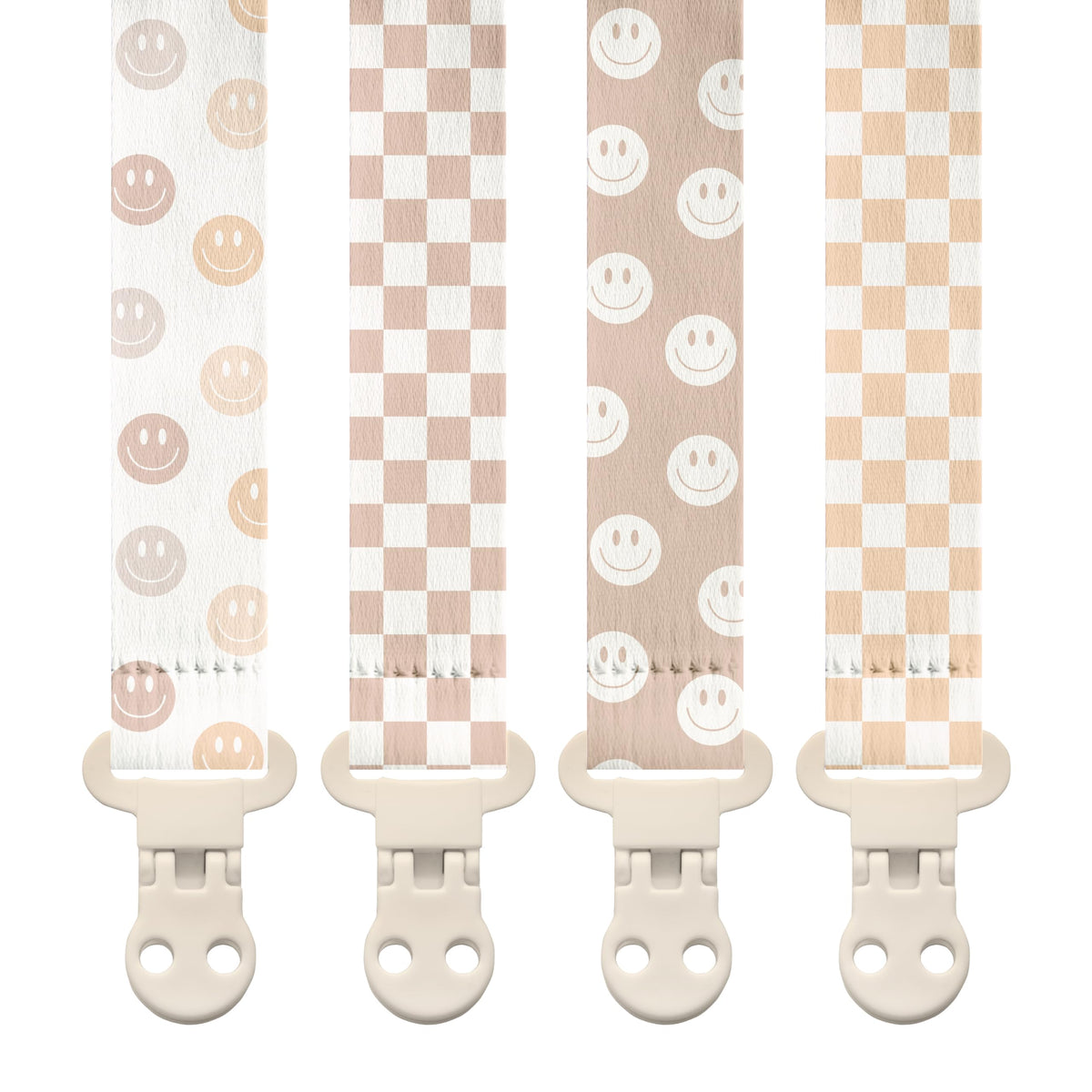 Stadela baby pacifier clip retro checker design keeps pacifier within reach