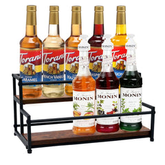 STAEVER Coffee Syrup Organizer 2-Tier keeps syrups within easy reach on your counter