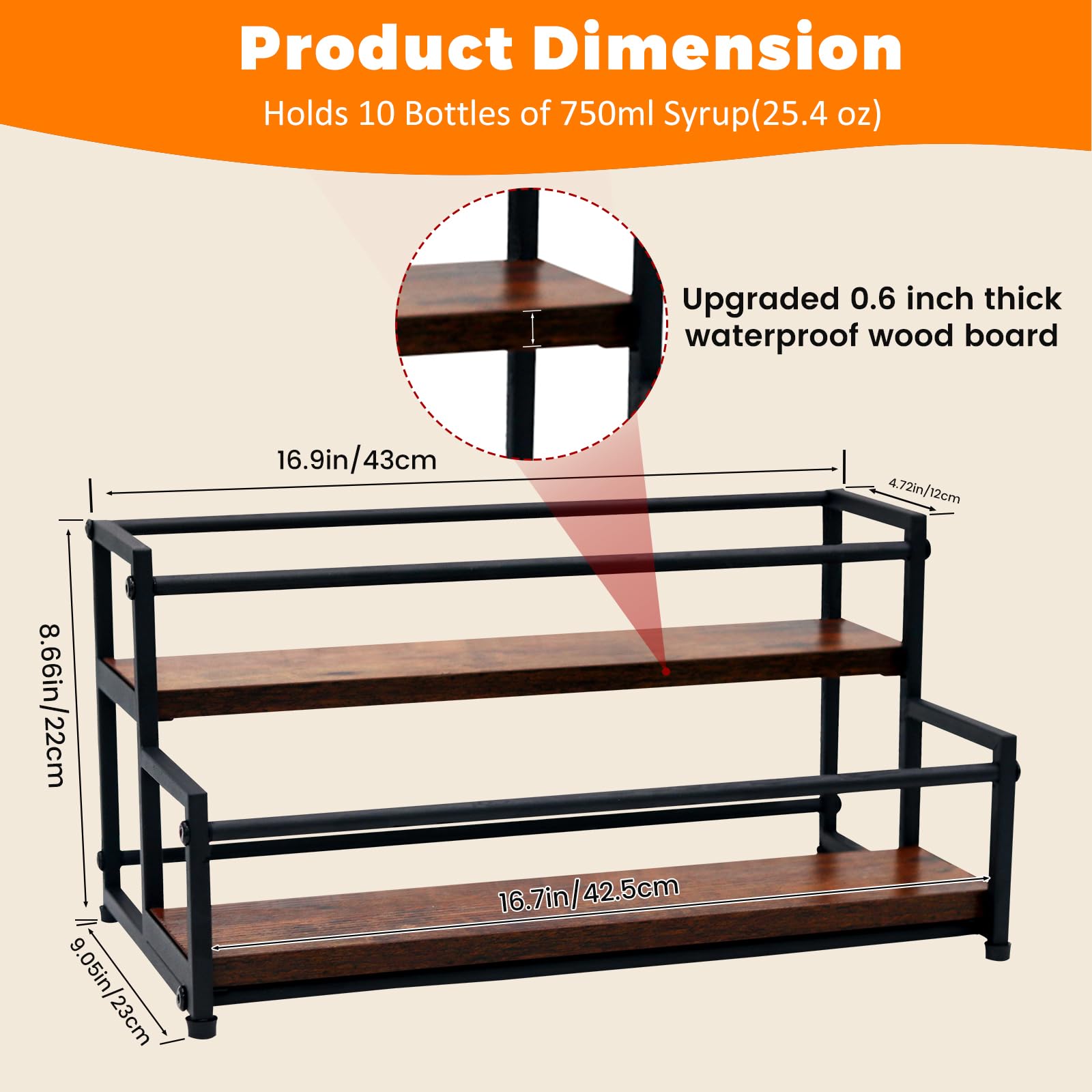 STAEVER Durable Wood Wine Rack stays sturdy under weight and use