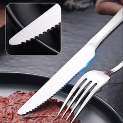 Stainless steel butter knife set 6, butter spreading edge.