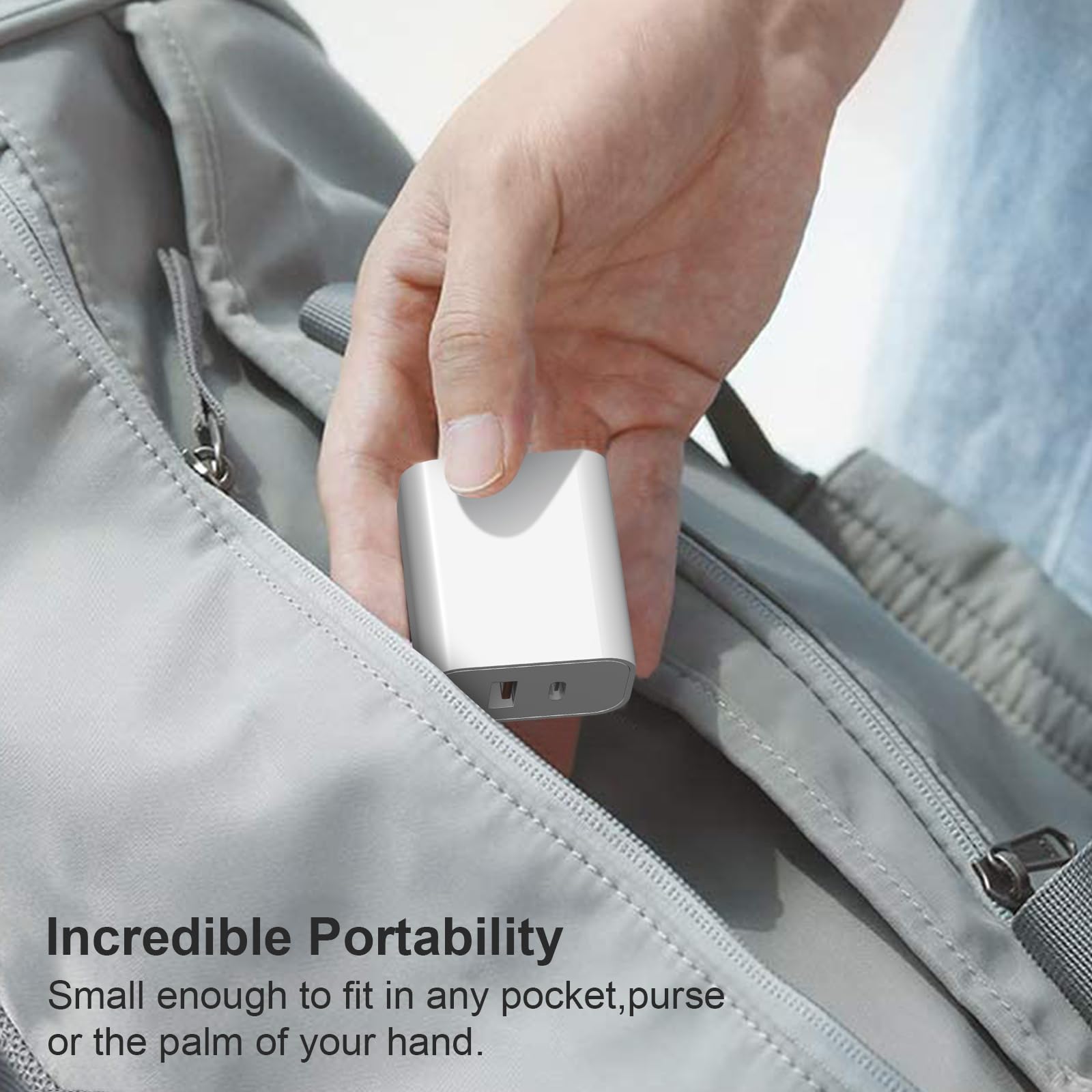 STAKYCET compact travel charger block emphasizes portable power on the go.