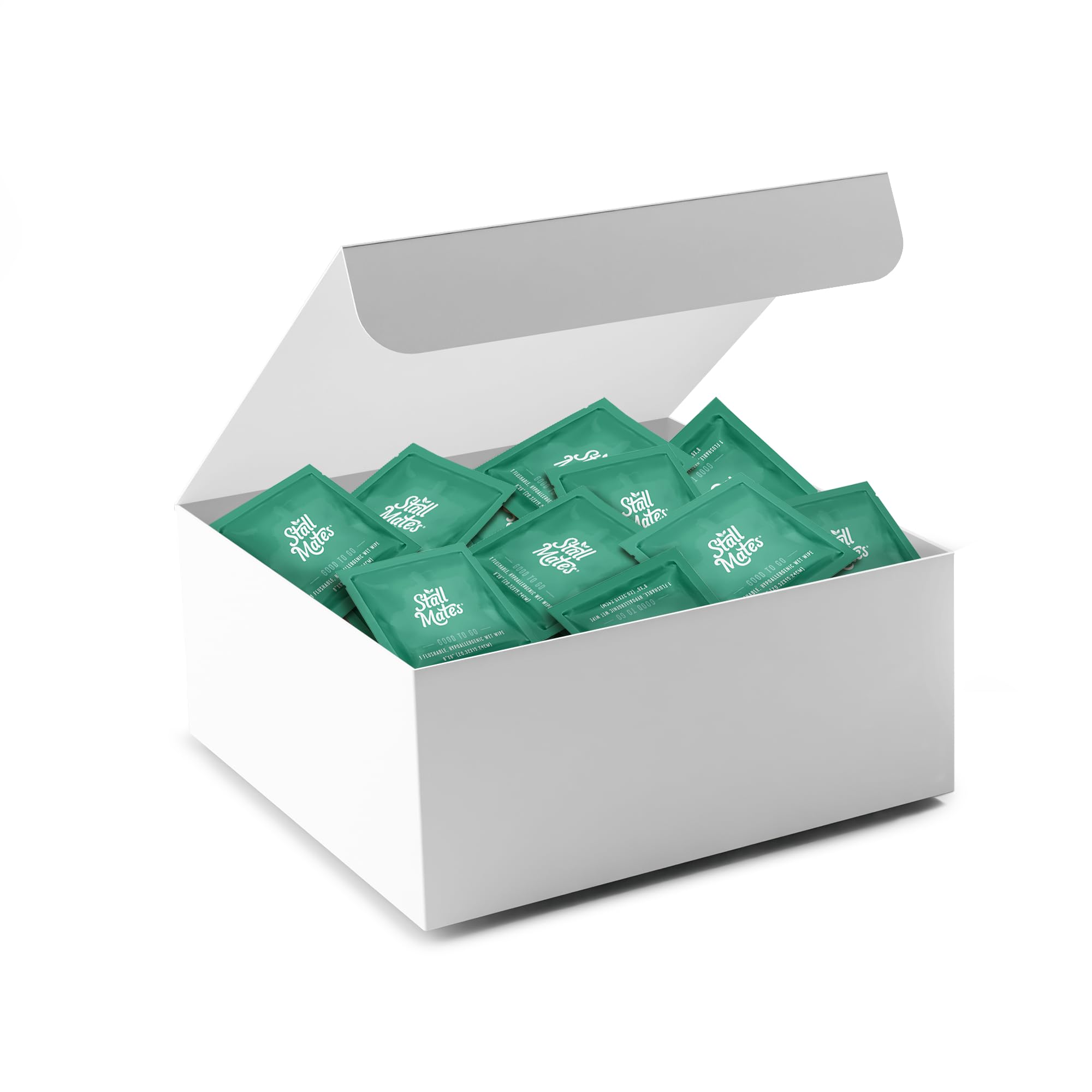 Stall Mates individually wrapped wipes for travel and daily use.