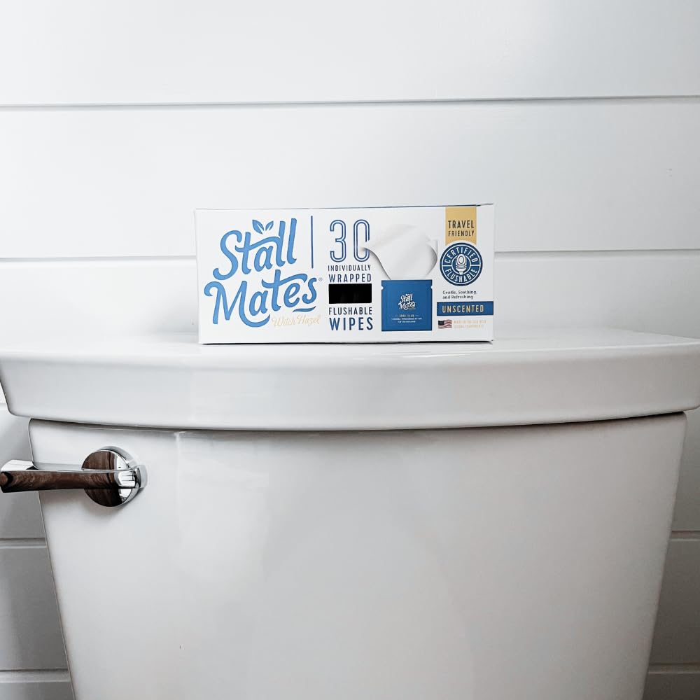 Stall Mates Witch Hazel wipes in travel case for effortless personal cleansing.