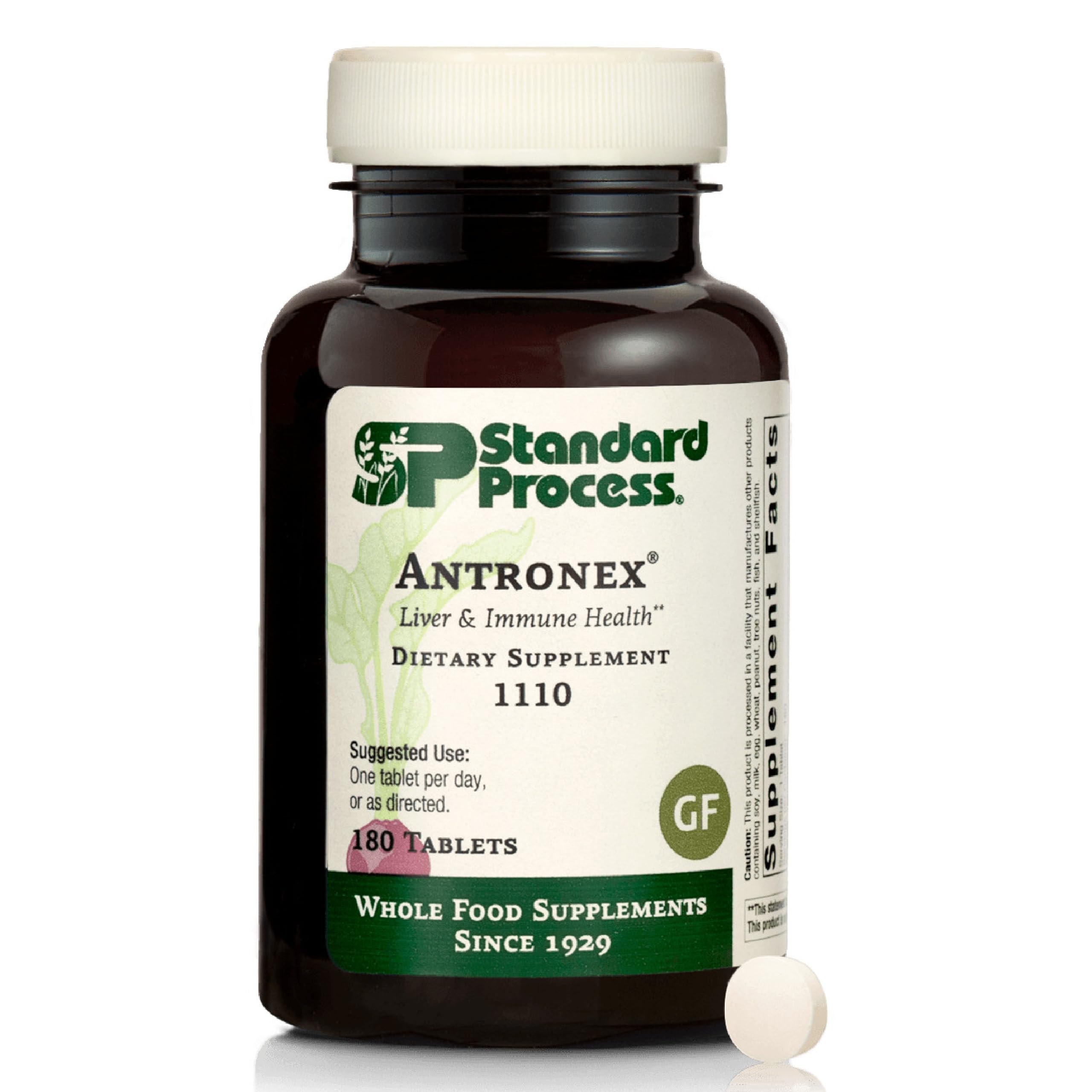 Standard Process Antronex bottle front view highlighting liver support potential.