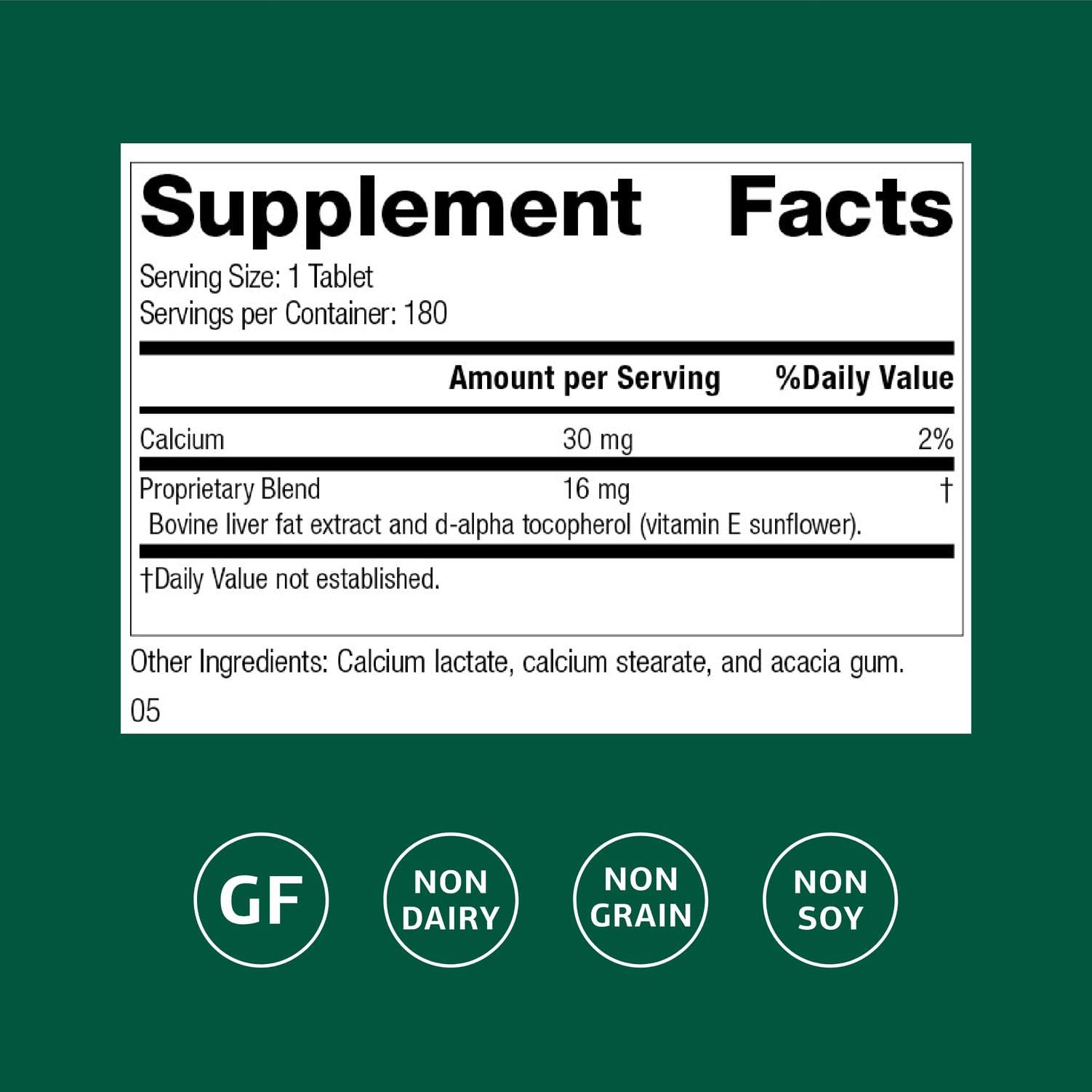 Standard Process Antronex tablets close-up showing uniform gluten-free capsules.