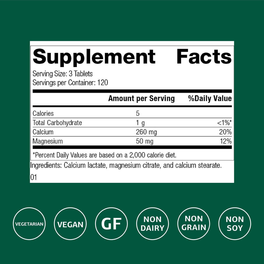 Standard Process Calcium Lactate bottle pour for easy daily dosing