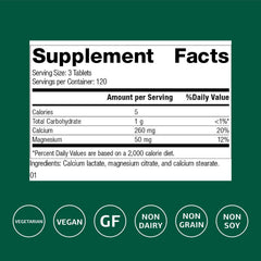 Standard Process Calcium Lactate bottle pour for easy daily dosing