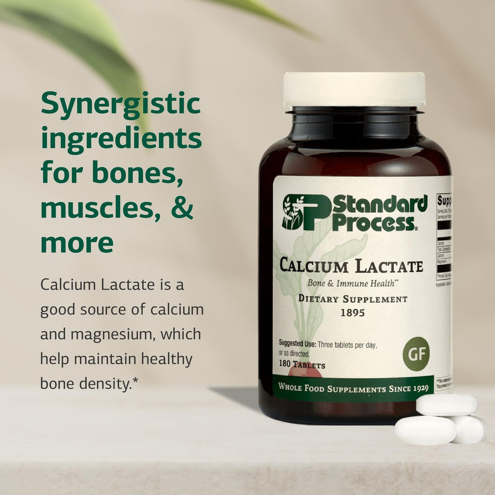 Standard Process Calcium Lactate close-up highlights immune support potential