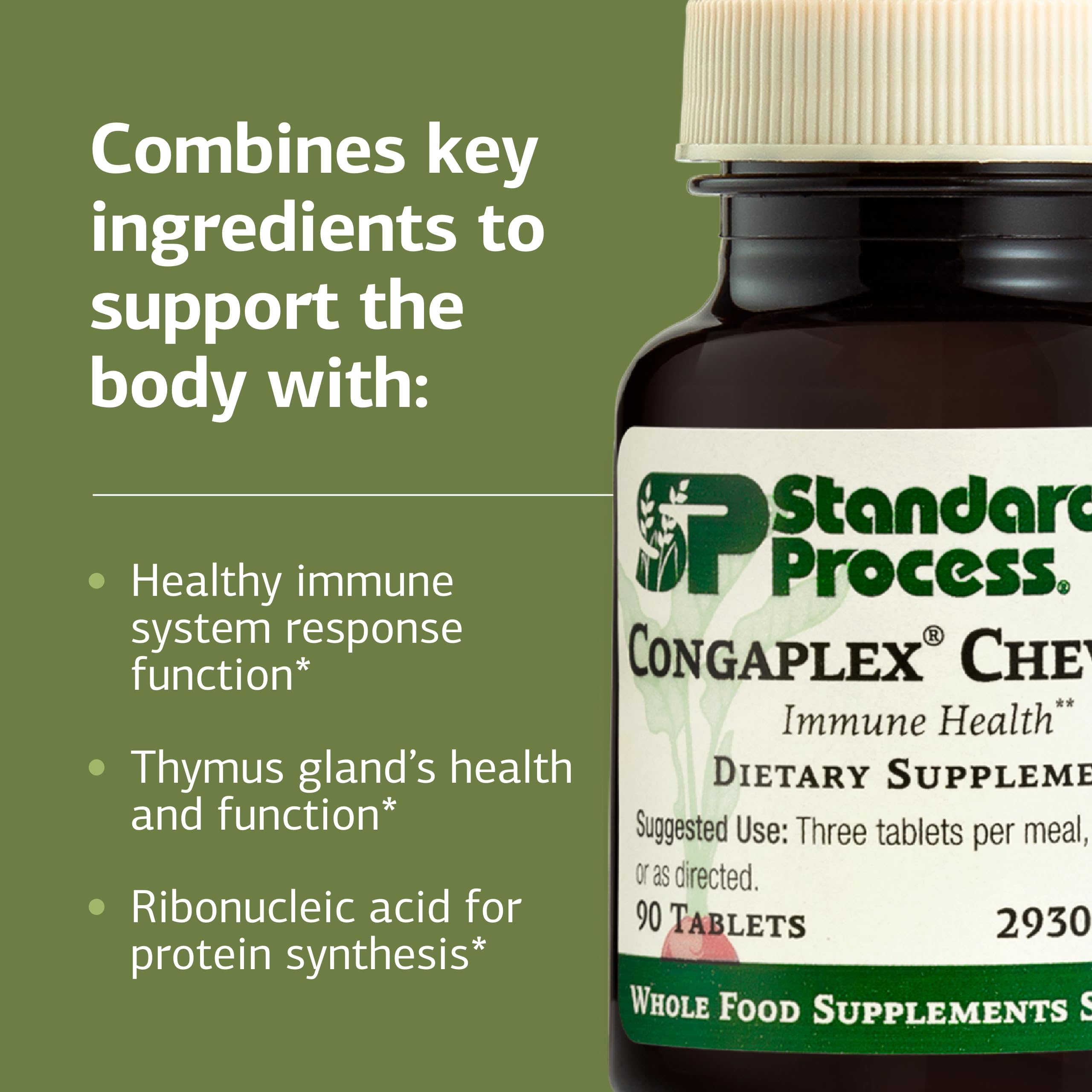 Congaplex chewable ingredients RNA image emphasizes protein synthesis support