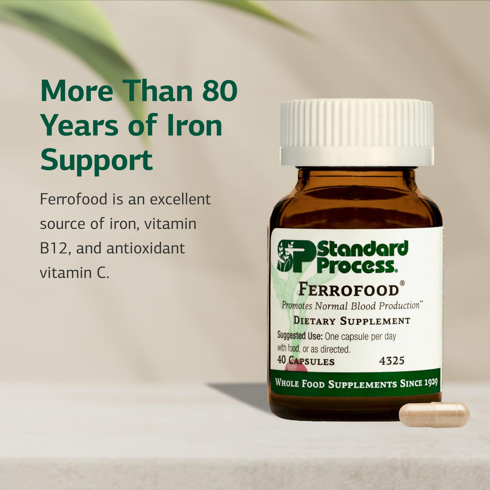 Vitamin C paired with Ferrofood aids iron absorption