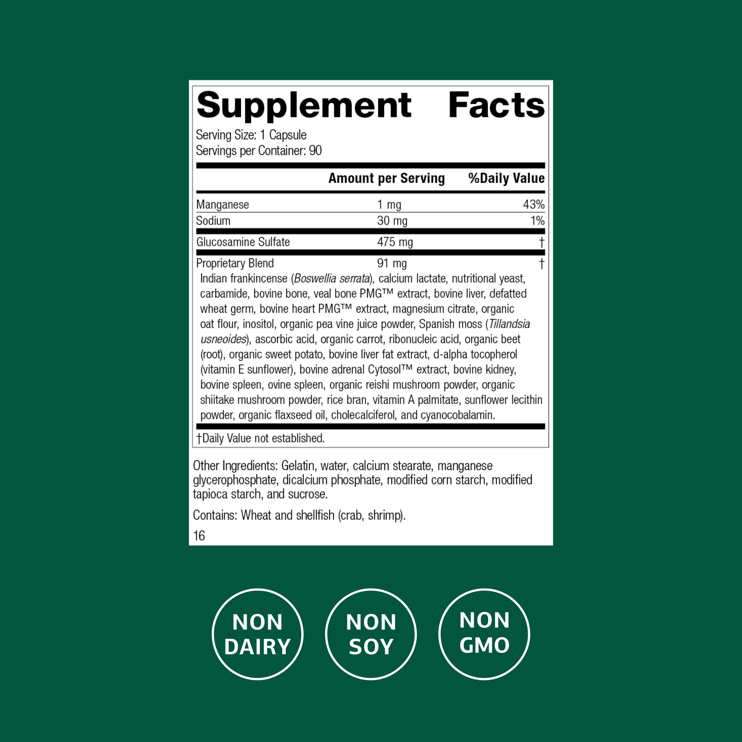 Glucosamine Synergy capsules ready for daily use