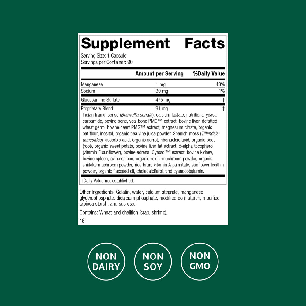 Glucosamine Synergy capsules ready for daily use