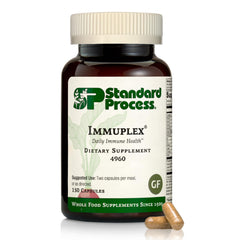 Standard Process Immuplex bottle with capsules for immune support and antioxidant minerals