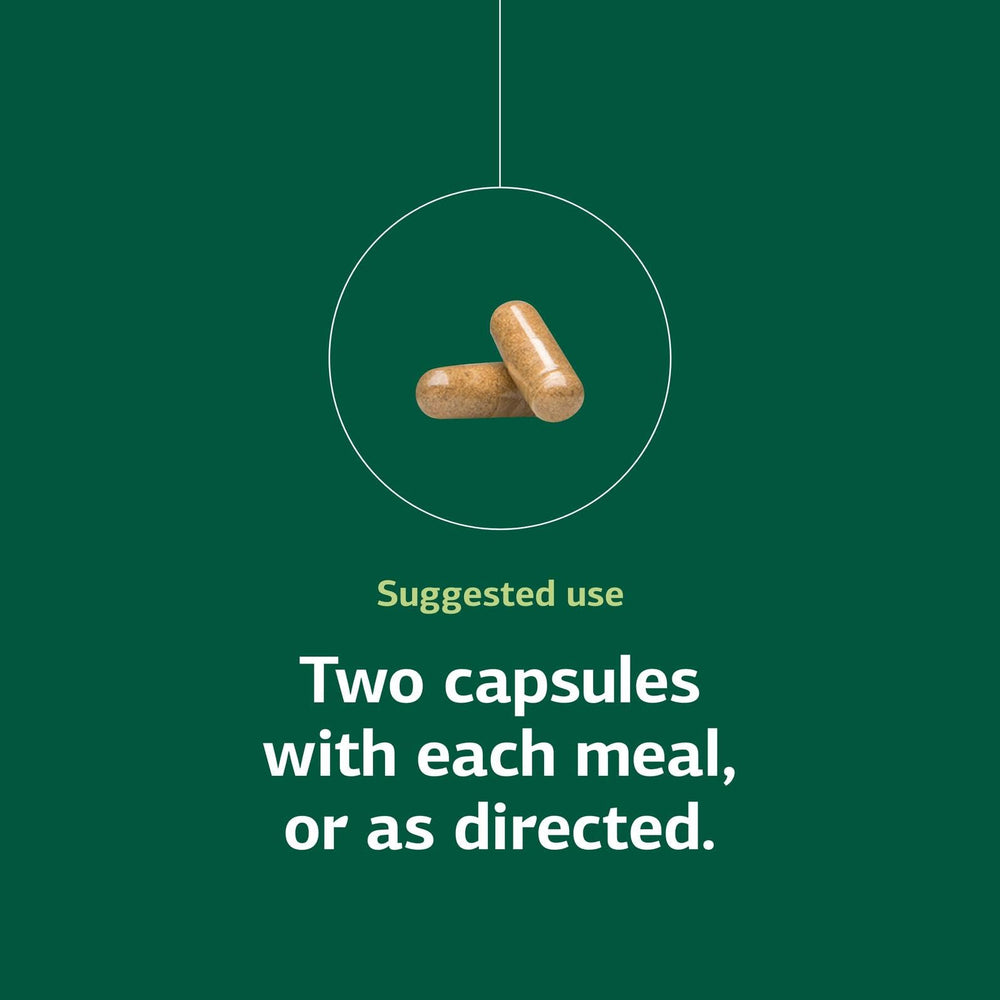 Immuplex bottle beside a measuring spoon illustrating daily dosage