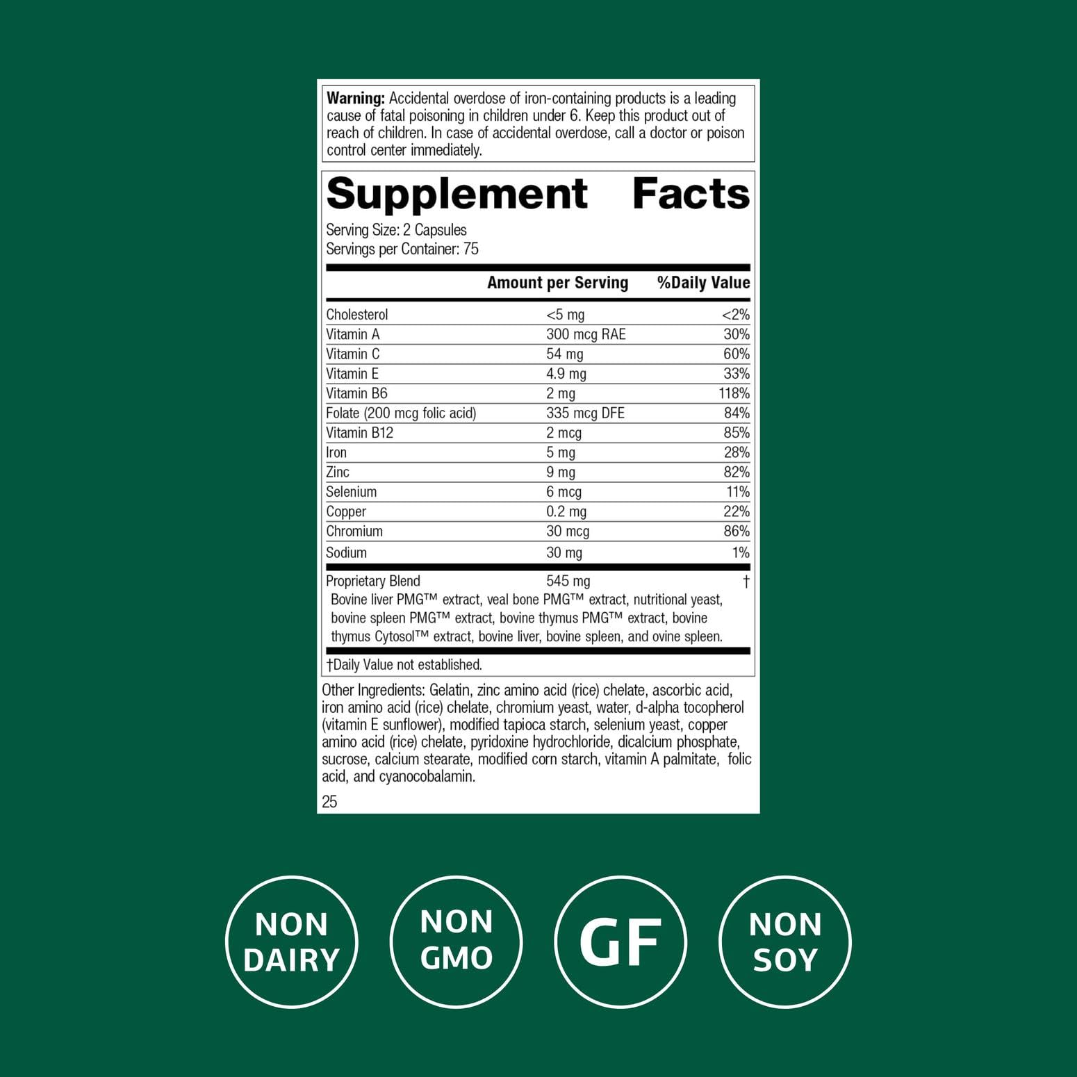 Immuplex capsules closeup highlighting mineral and vitamin blend for daily support