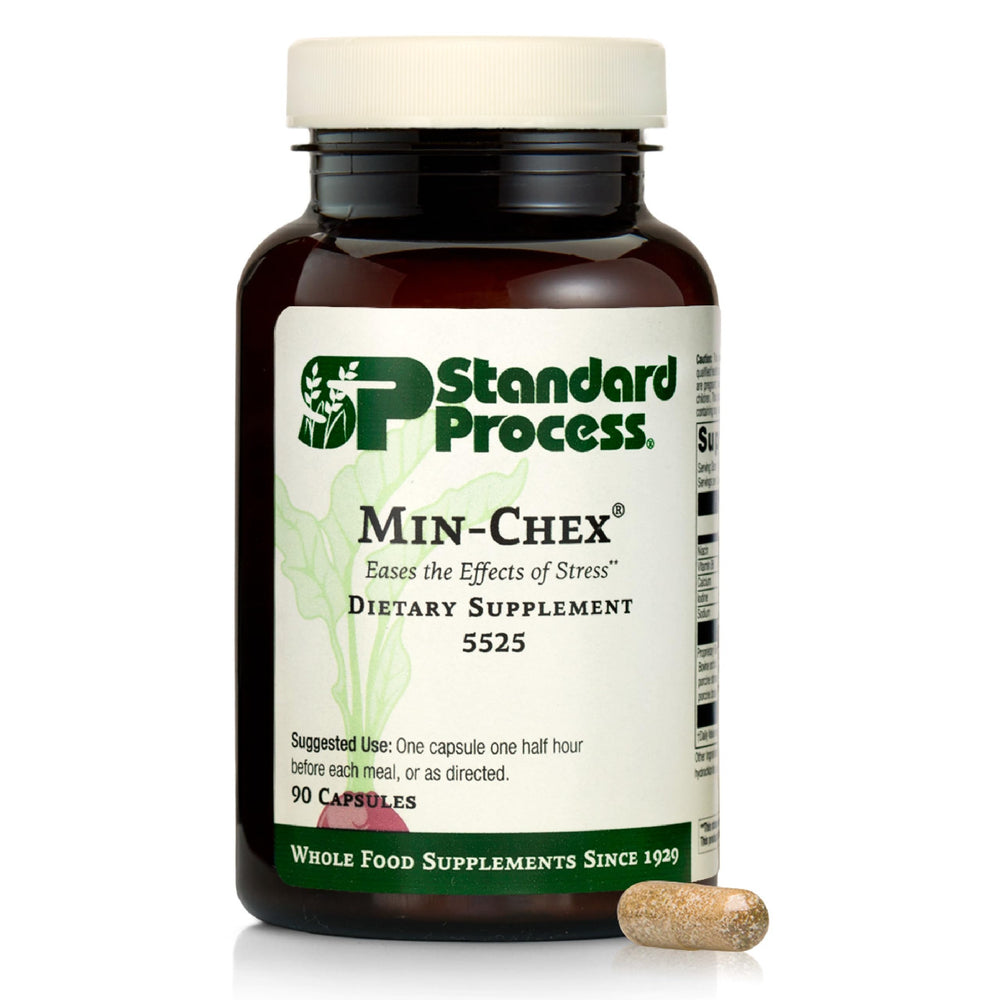 Standard Process Min-Chex bottle front for daily nervous system support
