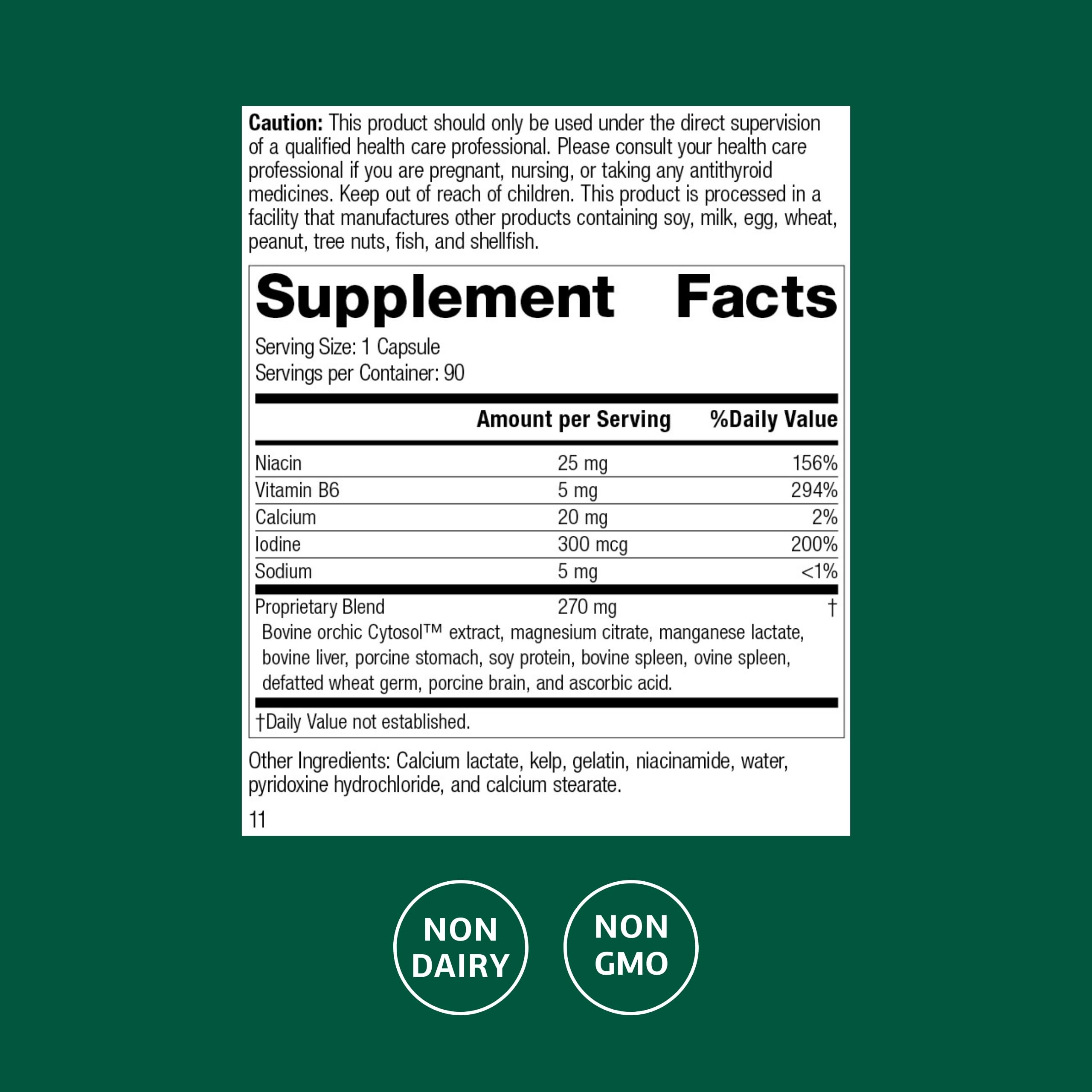 Min-Chex capsules closeup easy non-dairy daily supplement