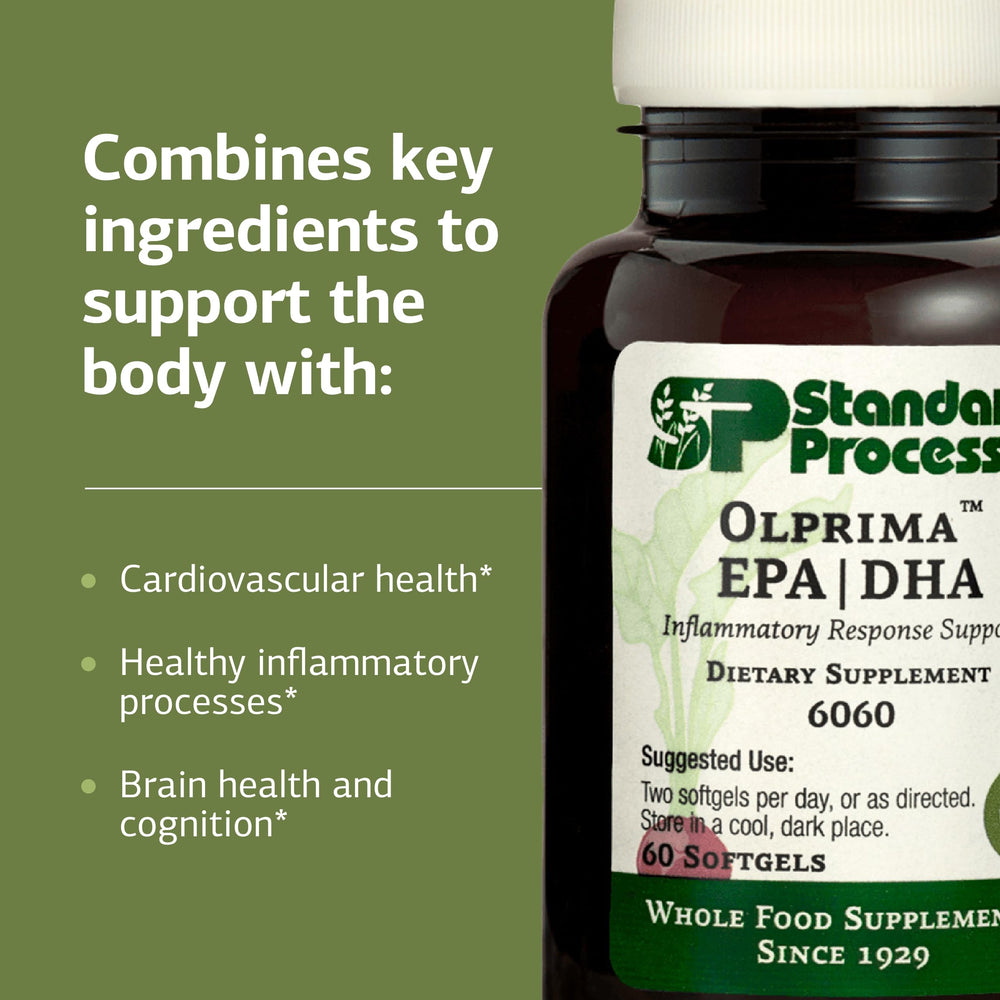 Standard Process Olprima EPA|DHA bottle pour demonstrates easy dosing