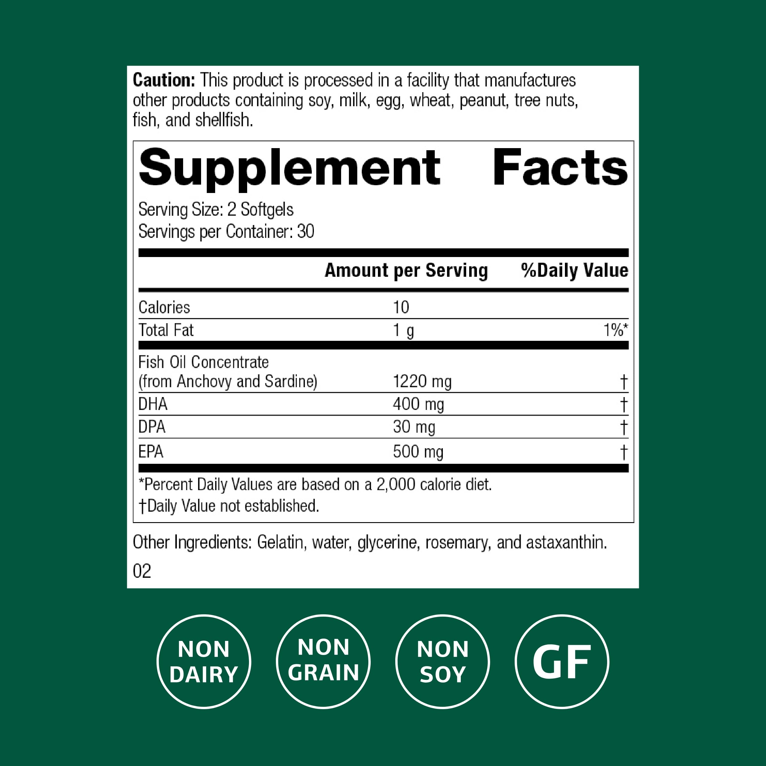 Standard Process Olprima EPA|DHA label closeup highlighting omega-3 blend
