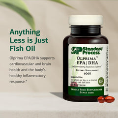 Standard Process Olprima EPA|DHA softgels shown for daily intake