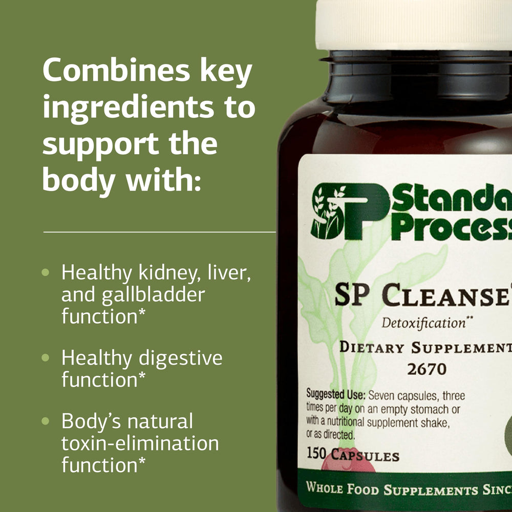 Standard Process SP Cleanse front label on bottle for easy dietary integration