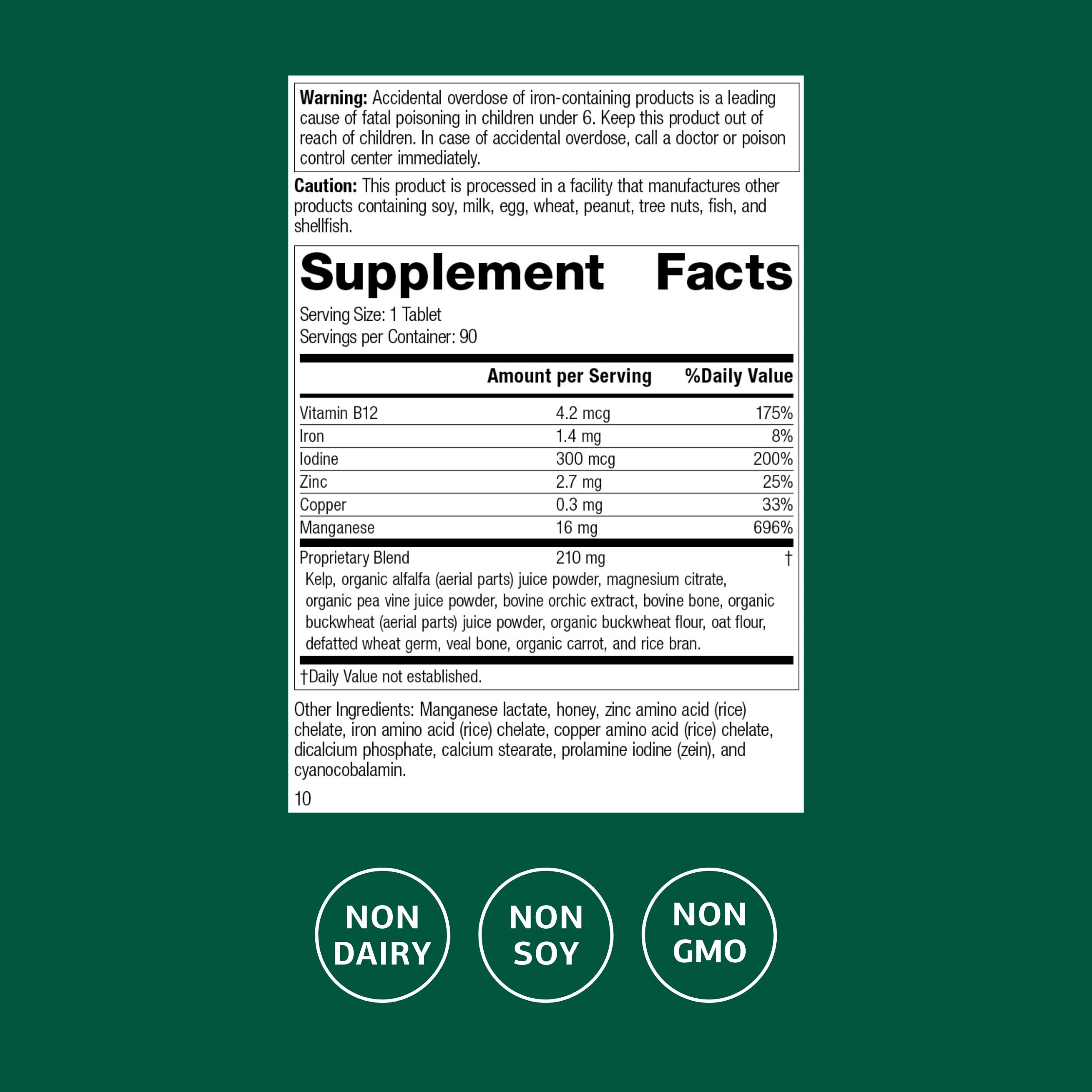 Trace Minerals-B12 tablets close-up highlighting compact daily dose
