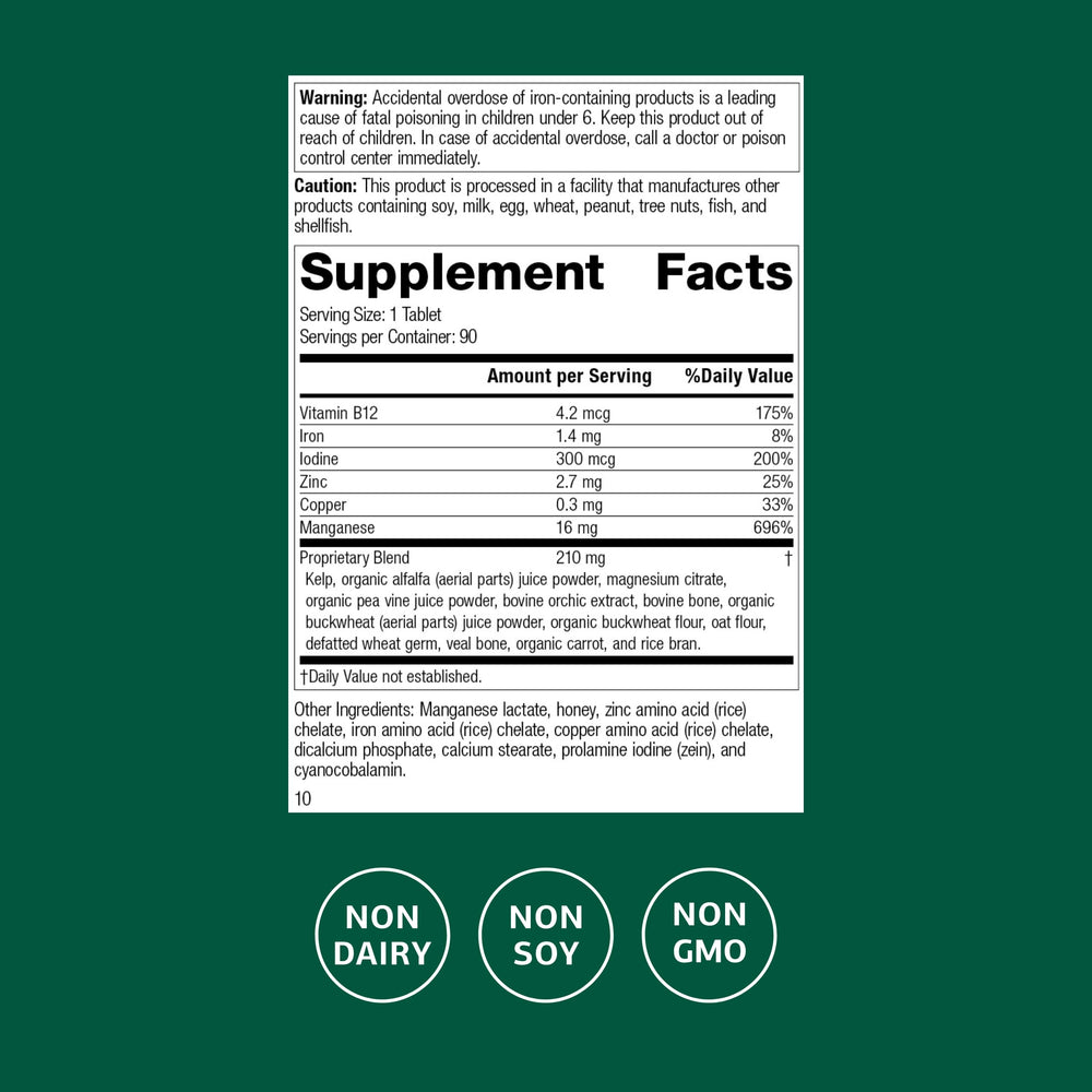 Trace Minerals-B12 tablets close-up highlighting compact daily dose