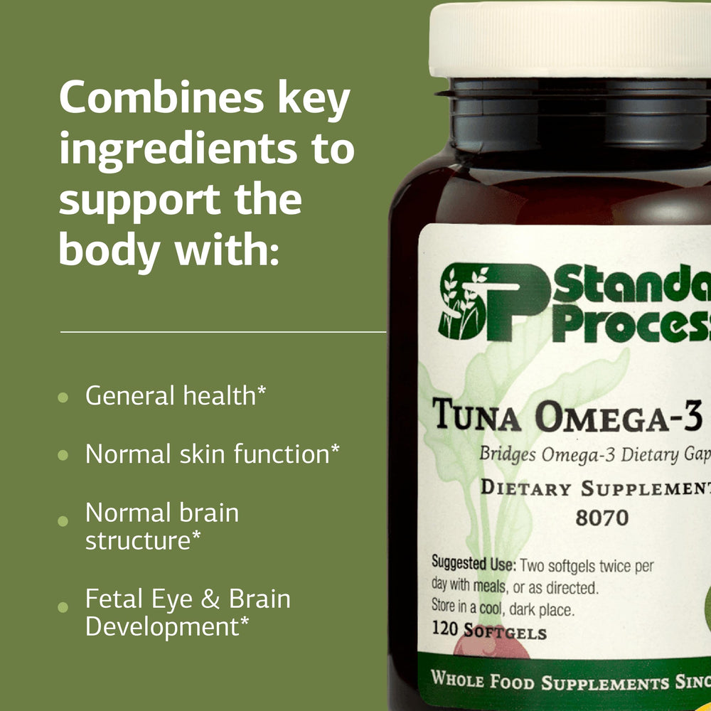 Standard Process Tuna Omega-3 Oil pour promotes convenient dosing and everyday routine.