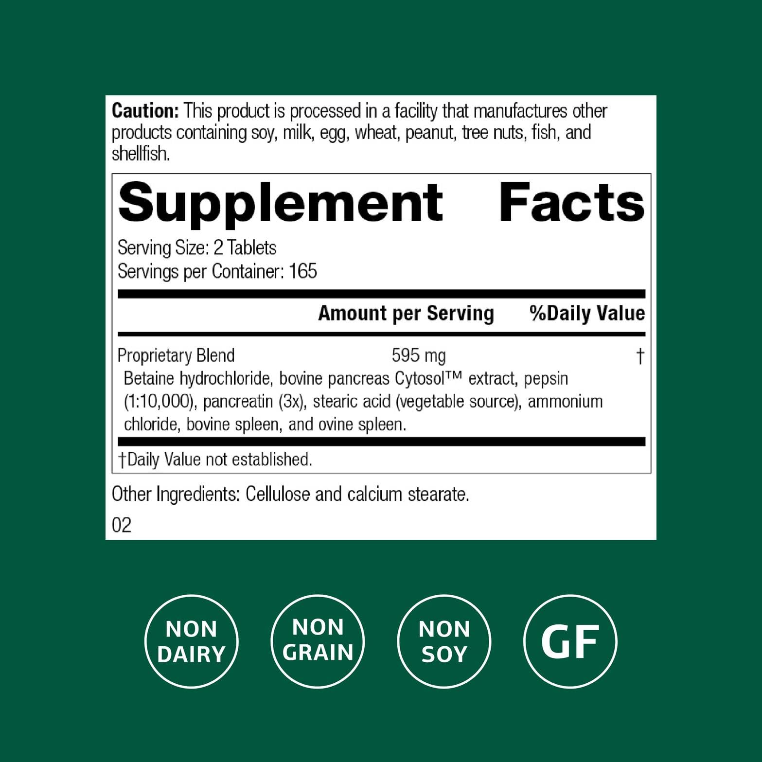 Zypan pepsin-enzyme-blend supports macronutrient breakdown after eating.