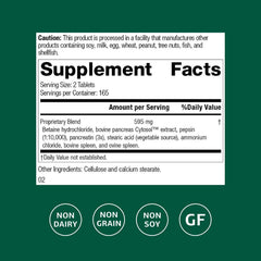 Zypan pepsin-enzyme-blend supports macronutrient breakdown after eating.