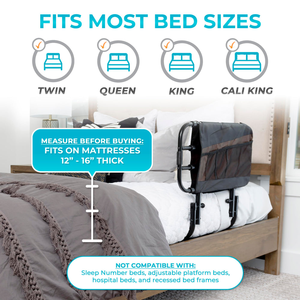 Stander EZ Adjust Bed Rail supports up to 300 lbs.
