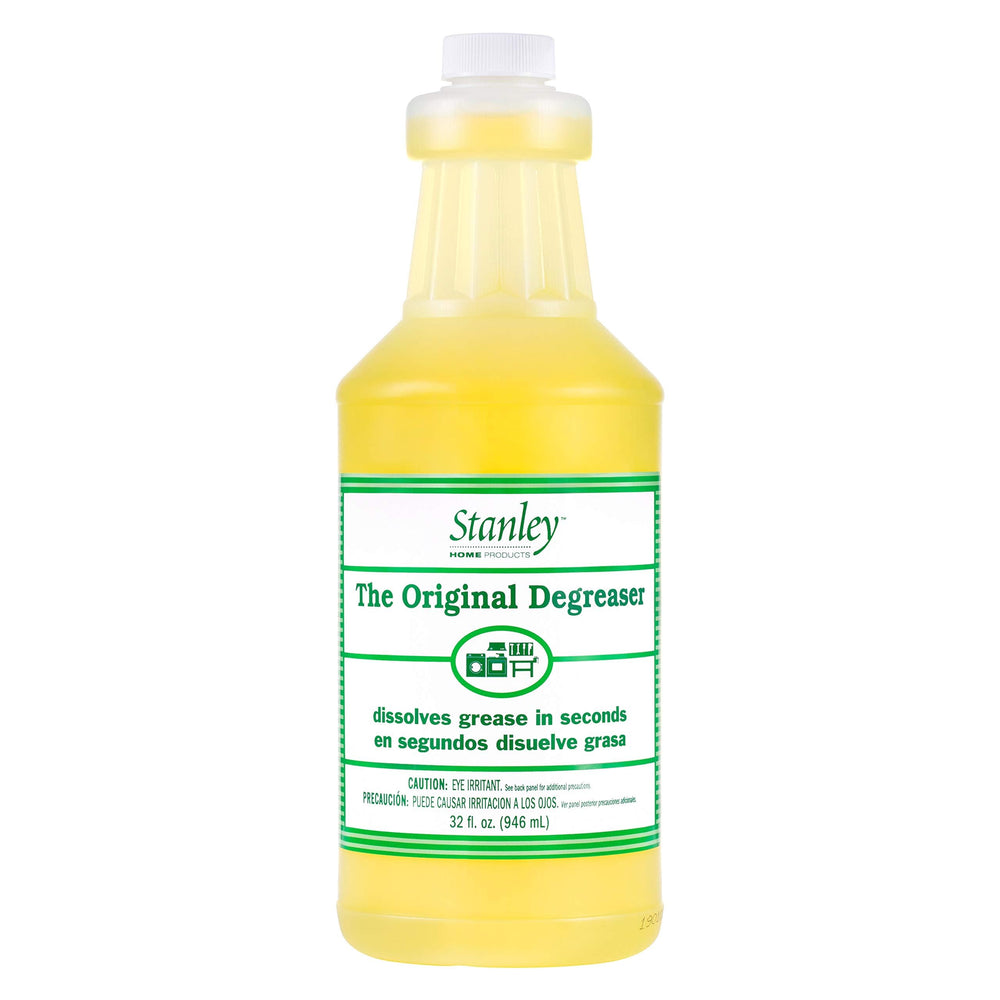 Stanley Original Degreaser bottle front view, showcasing powerful grease removal potential.
