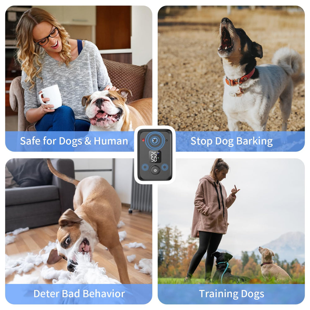 Stanwis compact portable barking device for calm environments