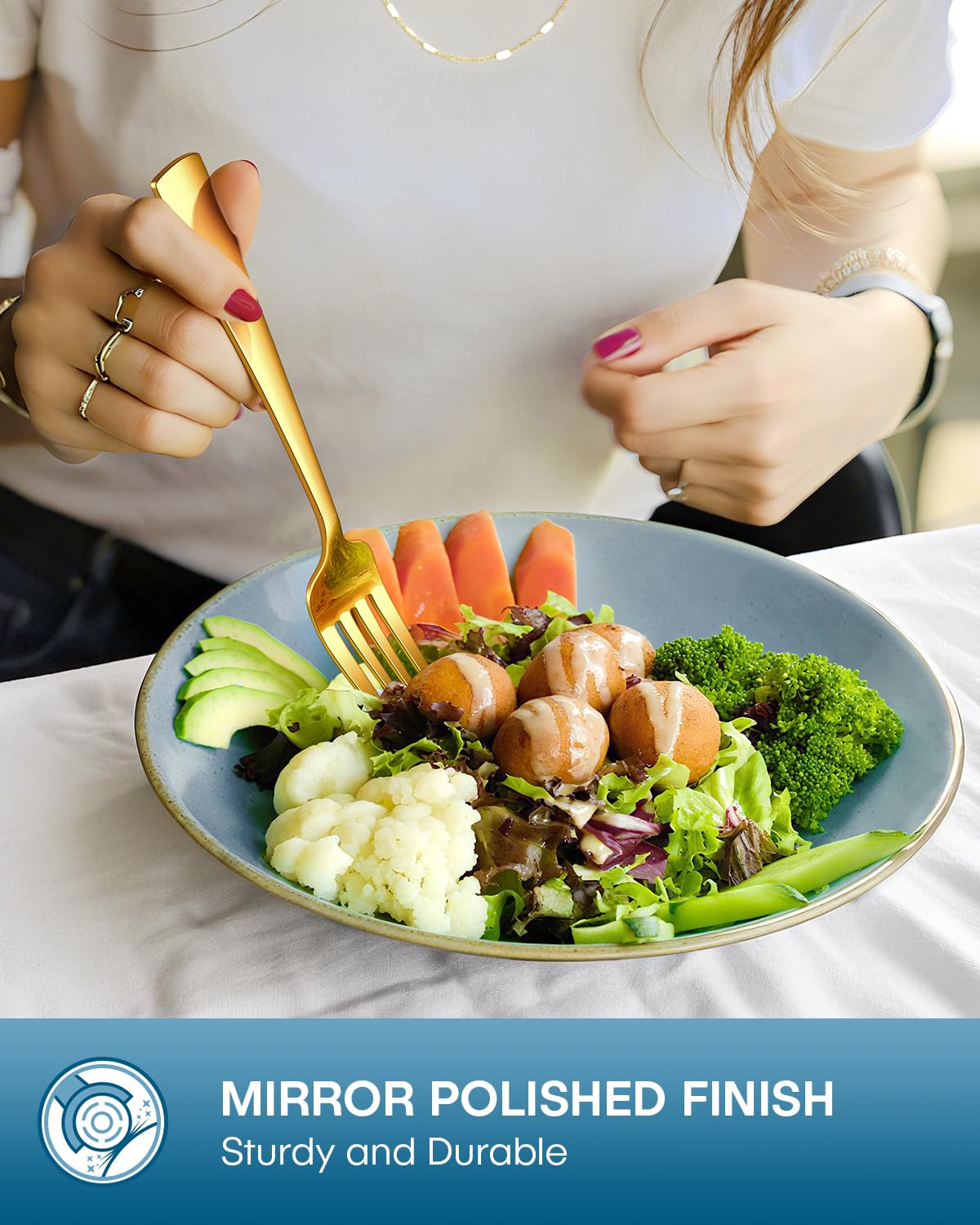 Stapava mirror-finish spoons with comfortable grip