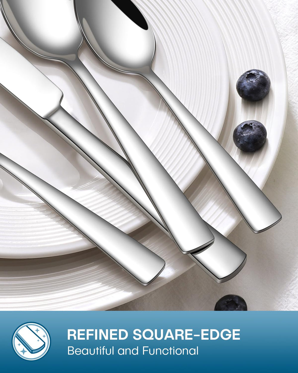 Stapava 30pc silverware set dishwasher safe, easy cleanup after family meals.