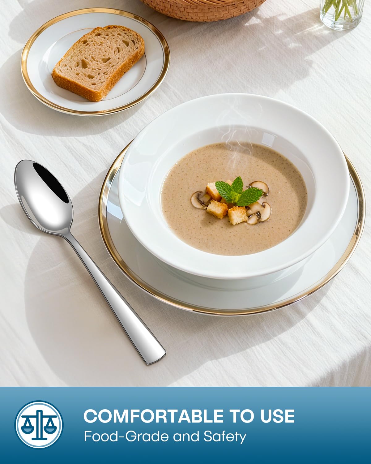 Stapava 30pc silverware set teaspoons, precise scoops for hot drinks.