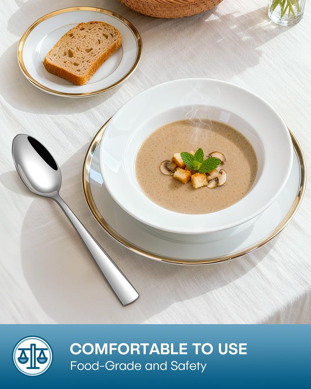 Stapava 30pc silverware set teaspoons, precise scoops for hot drinks.