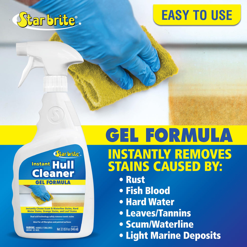 STAR BRITE Hull Cleaner removes yellowing and scum lines from hulls