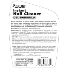 STAR BRITE Instant Hull Cleaner gel sticks to stains on vertical surfaces