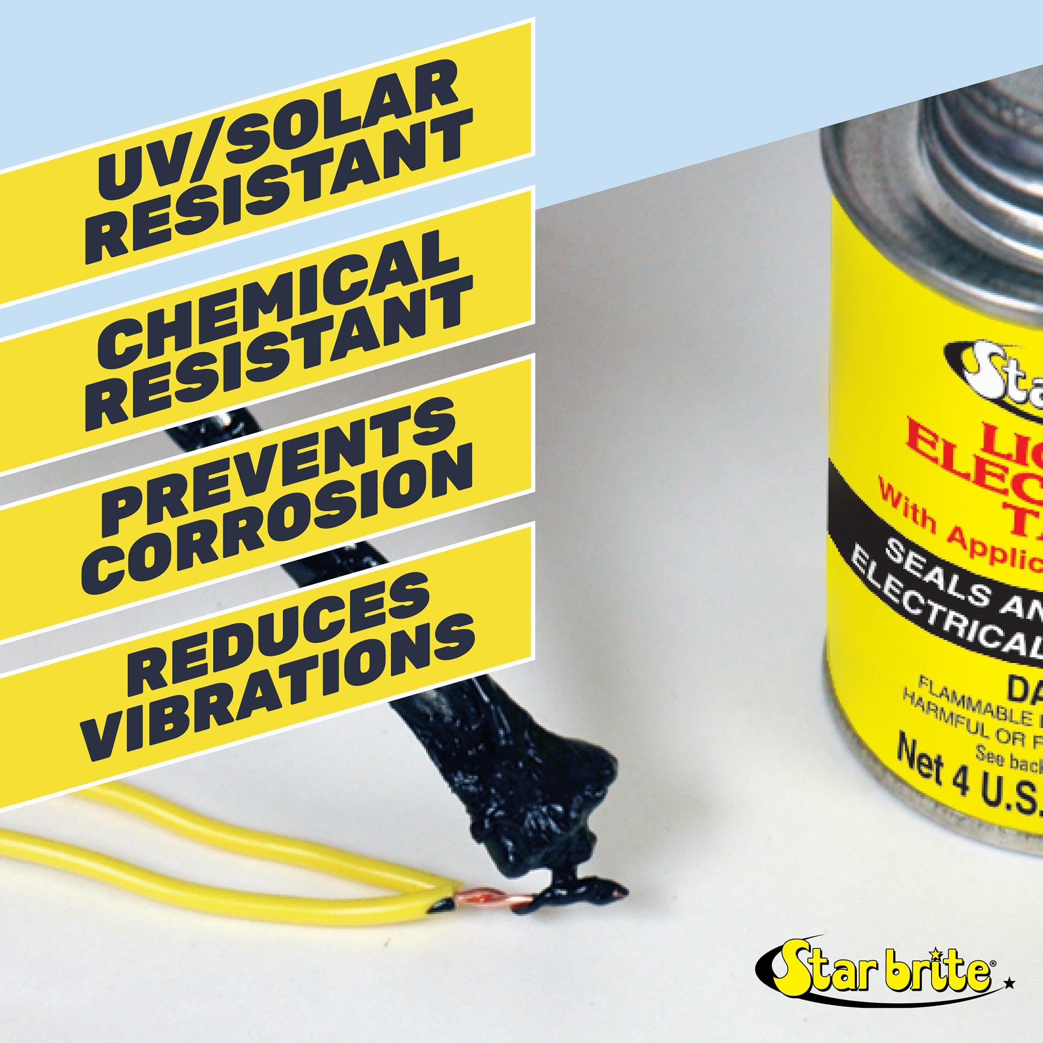 STAR BRITE Liquid Electrical Tape in color options for neat finishes.
