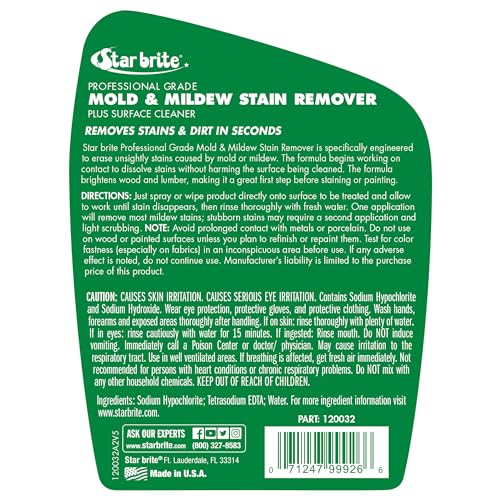 Star Brite spray-action application for easy stain lift