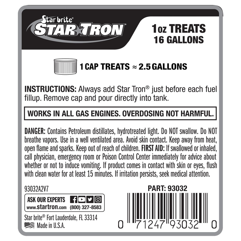 STAR BRITE Star Tron label highlights enzyme technology for cleaner starts.