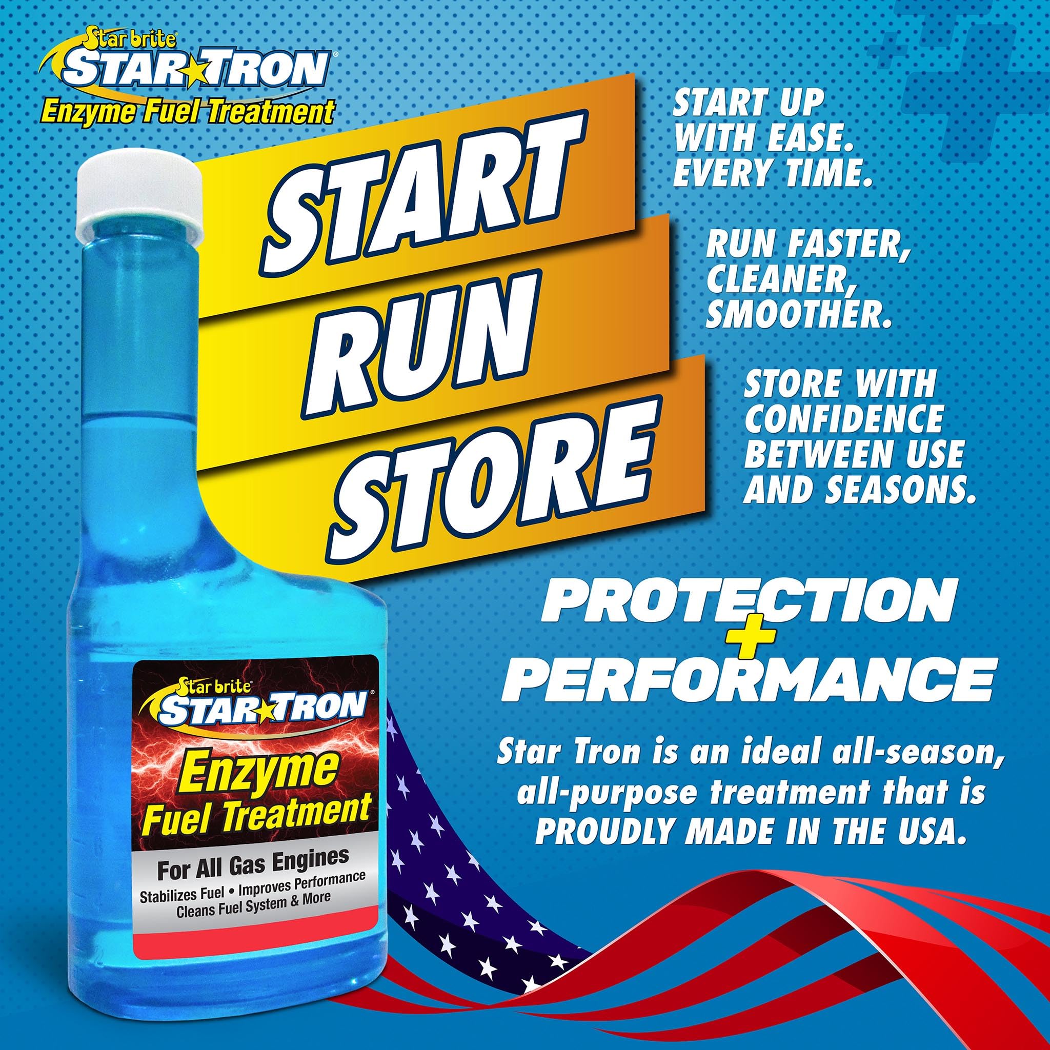 STAR BRITE engine bay with Star Tron treated fuel system components for smoother starts.